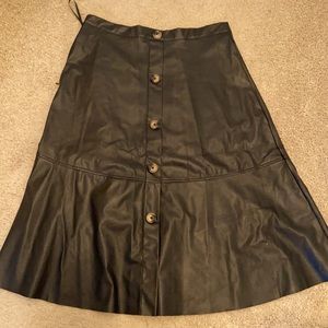 SHEIN Long Black Skater Skirt